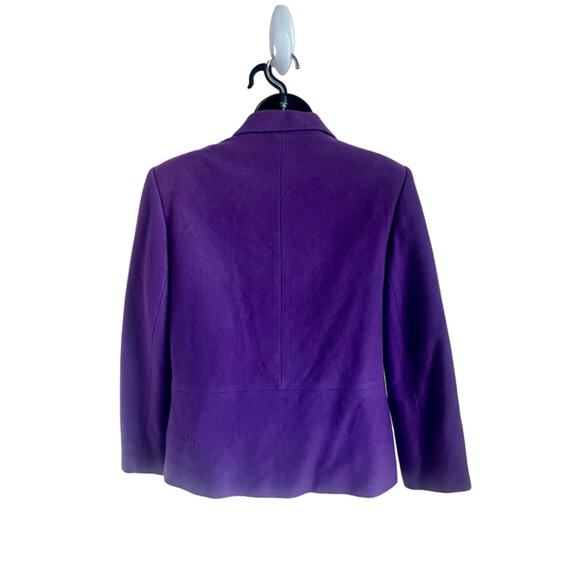 Harve Bernard Petites Purple Jacket Women 10P Wool Blend Classic Luxury Timeless - Picture 5 of 7